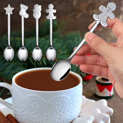 Świąteczne łyżeczki dekoracyjne (4 sztuki) | XMASSPOON