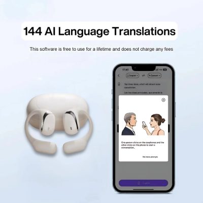 Słuchawki tłumaczące zasilane sztuczną inteligencją | TRANZIO