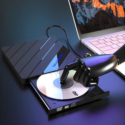 Zewnętrzny napęd DVD + Hub USB - 4 porty, karta SD, USB-C | LAPDISC